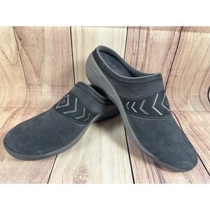 Easy Spirit Women Shoes Ikatta Slip-on Mules Clog‎ Gray Suede Size 11